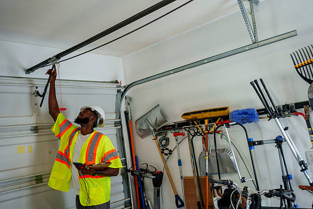 Professional Garage Door Panel Replacement technician working in Collin County County, TX